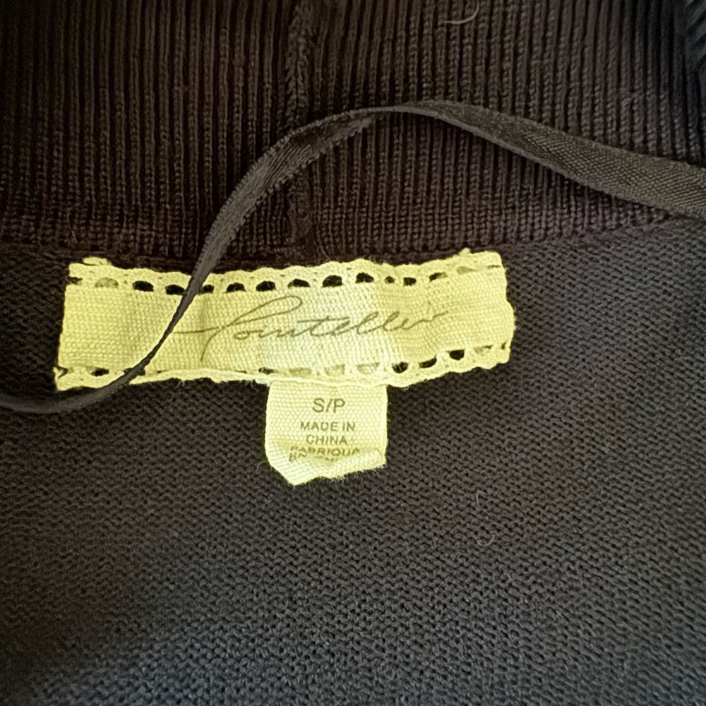 Black Sweater with Lace Trim